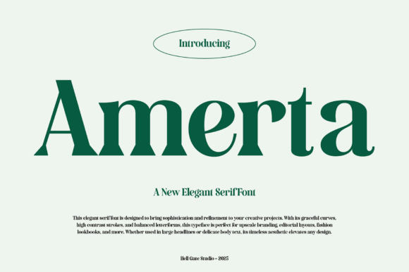 Amerta: The Modern Serif for Timeless Branding
