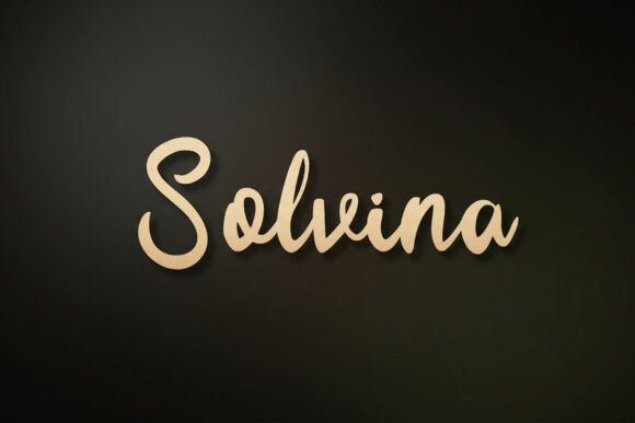 Solvina: The Art of Luxury in a Script Typeface