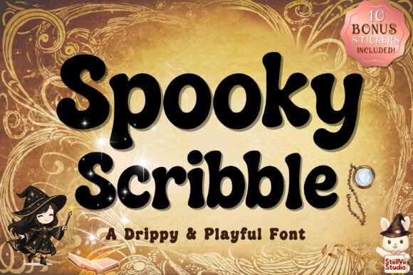 Spooky Scribble: A Cute Bubble Font for Halloween Projects