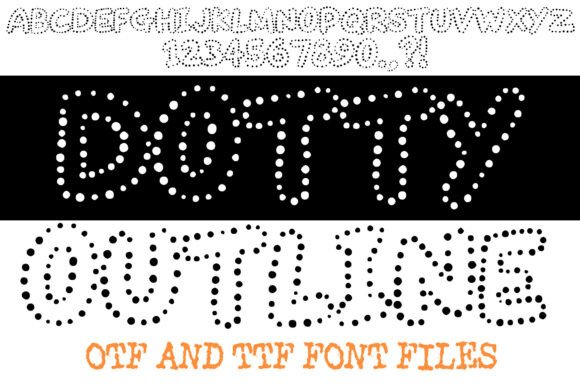 Unlock Playful Design with the Dotty Outline Typeface